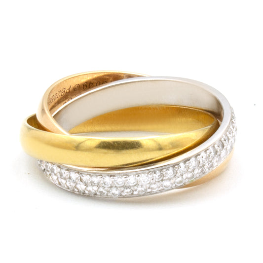 Cartier Trinity diamonds ring SIZE 50