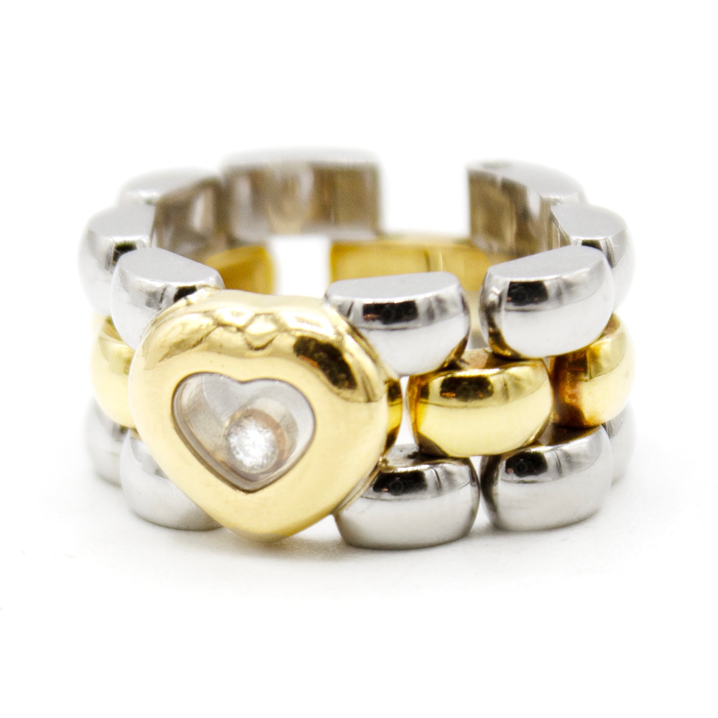 Chopard Happy Diamonds yellow gold ring Sz 52,5
