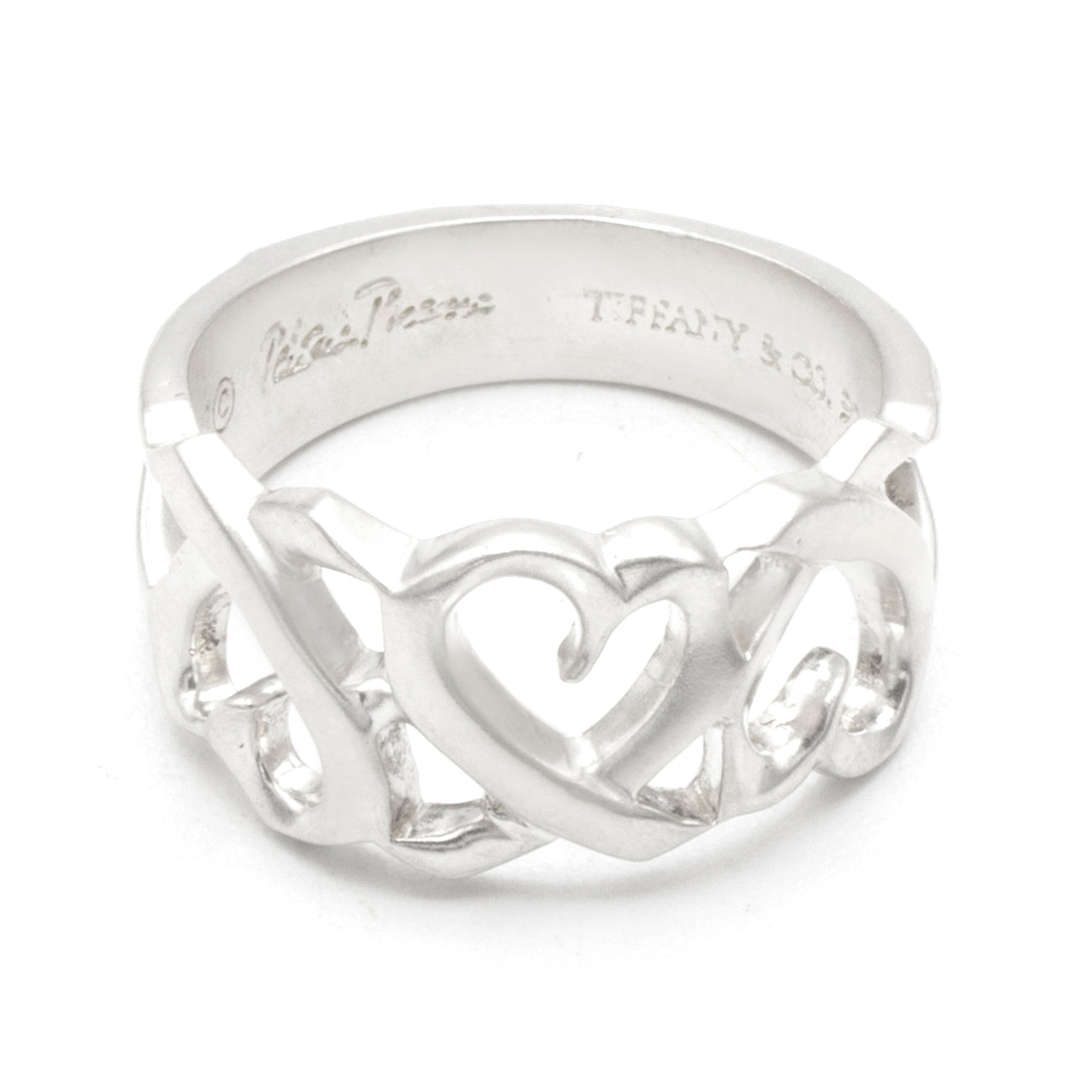 Tiffany & Co Triple Loving Heart ring SIZE 52