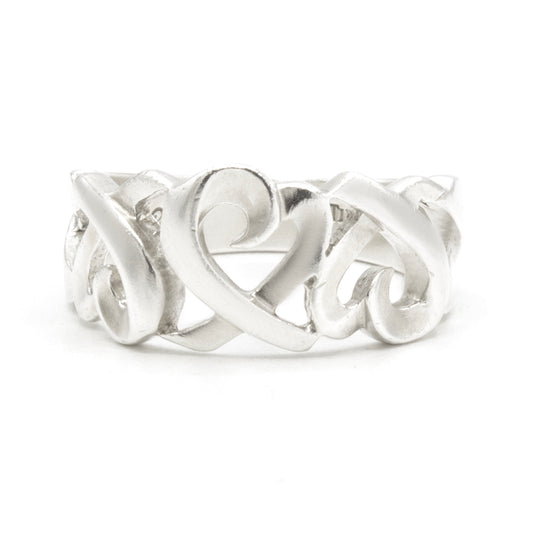 Tiffany & Co Triple Loving Heart ring SIZE 51