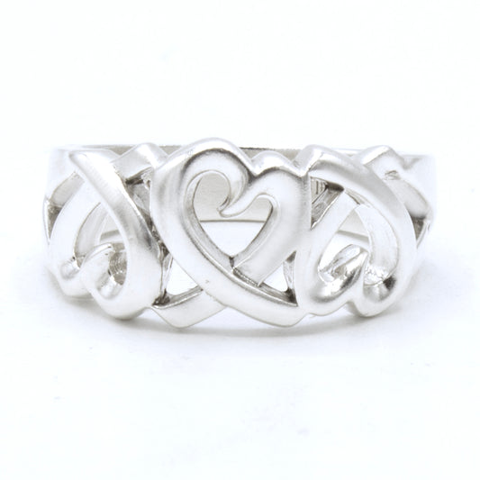 Tiffany & Co Triple Loving Heart ring SIZE 49