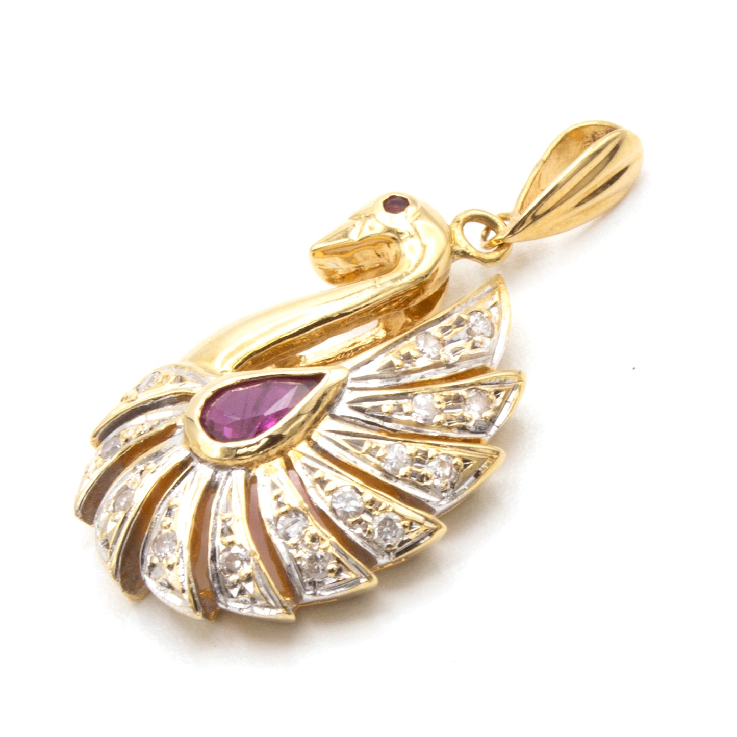 Swan 18K pendant
