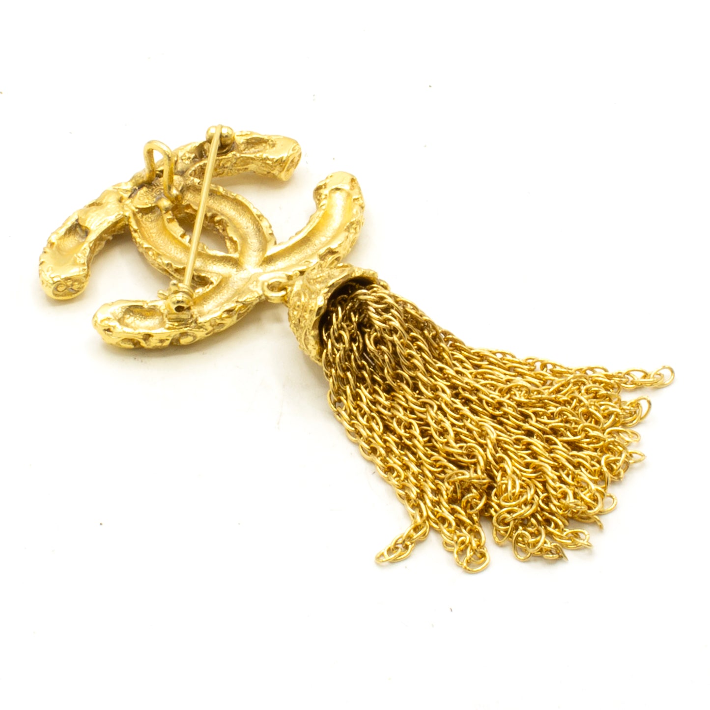 Chanel CC Mark fringe brooch