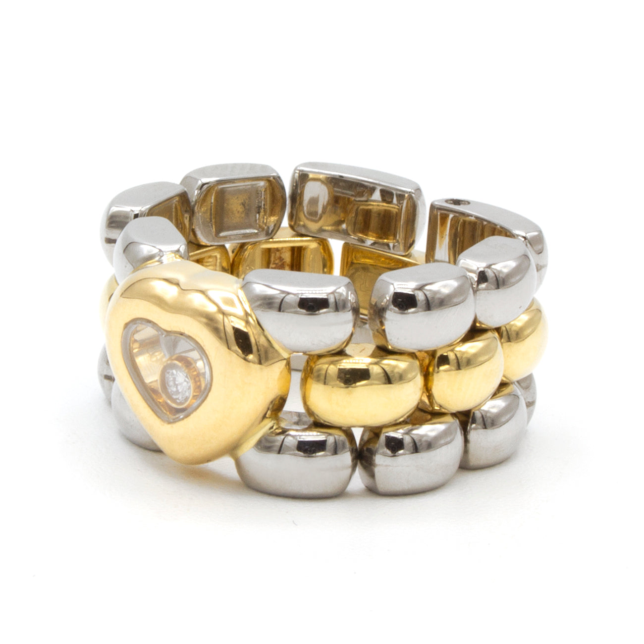 Chopard Happy Diamonds yellow gold ring Sz 49
