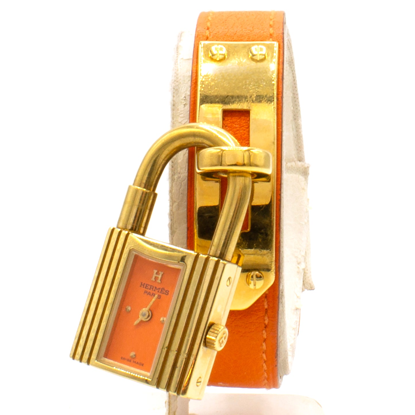 Hermès Kelly orange watch