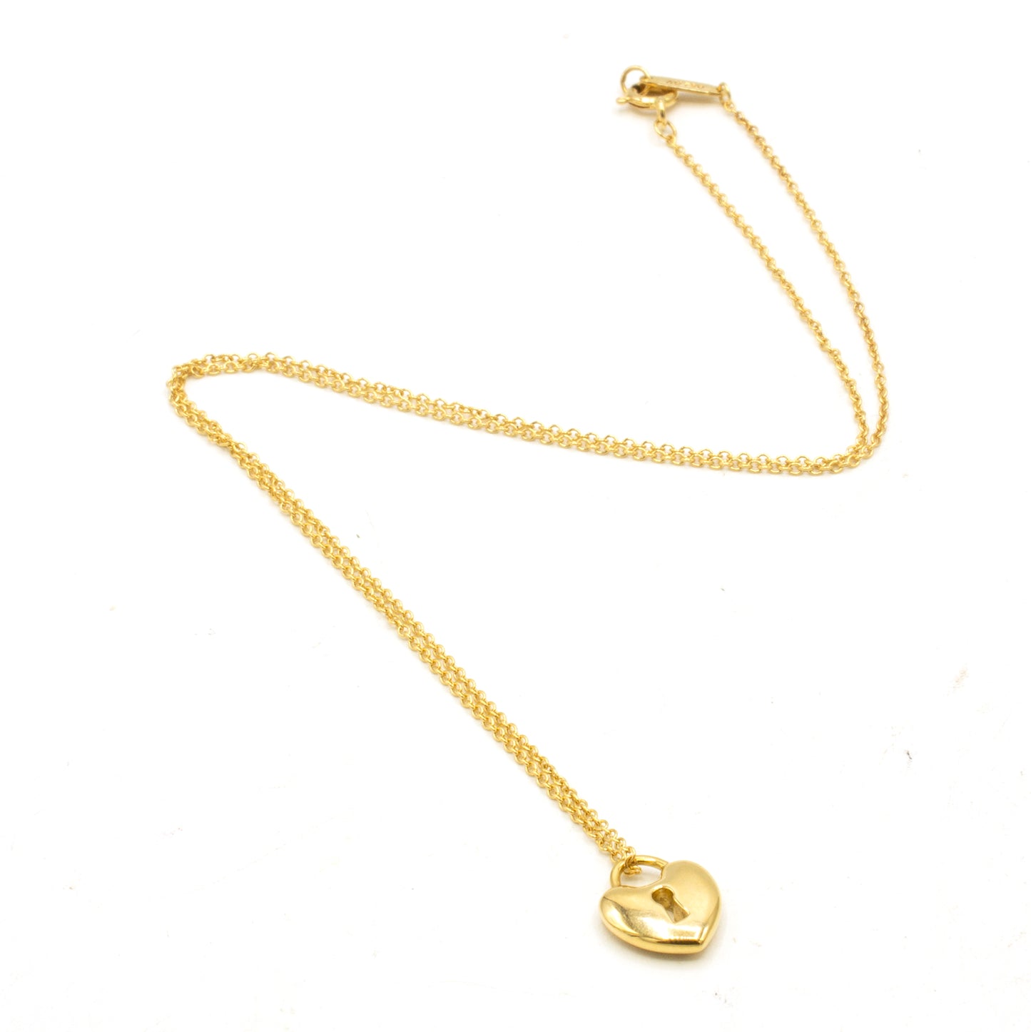 Tiffany & Co Keyhole Heart necklace 18k