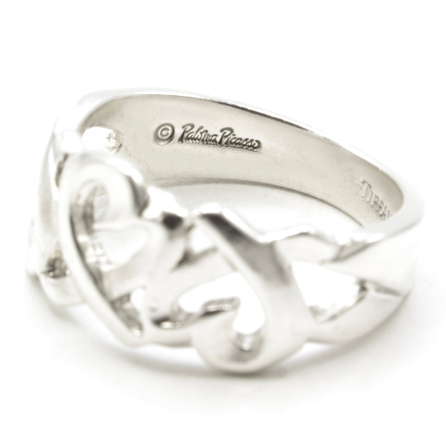 Tiffany & Co Triple Loving Heart ring SIZE 49