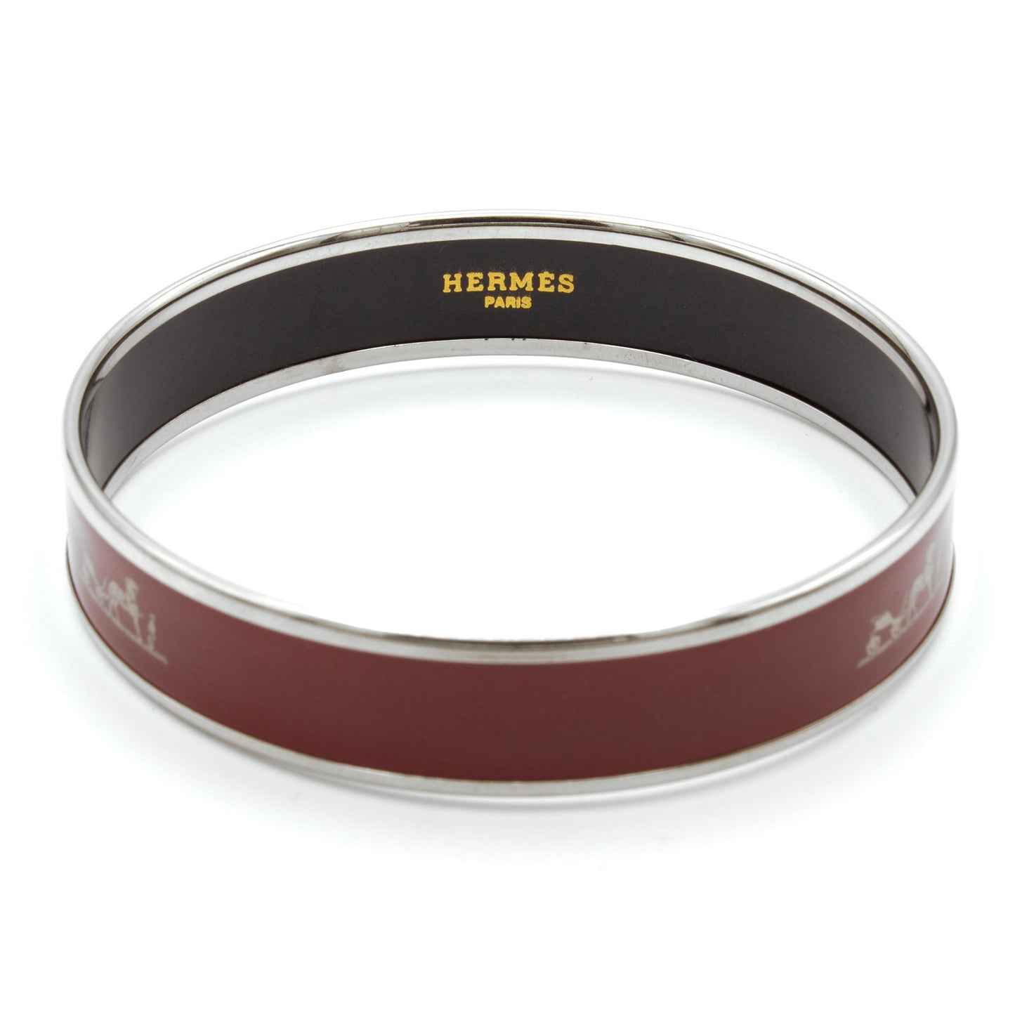 Hermès Calèche bracelet bordeaux