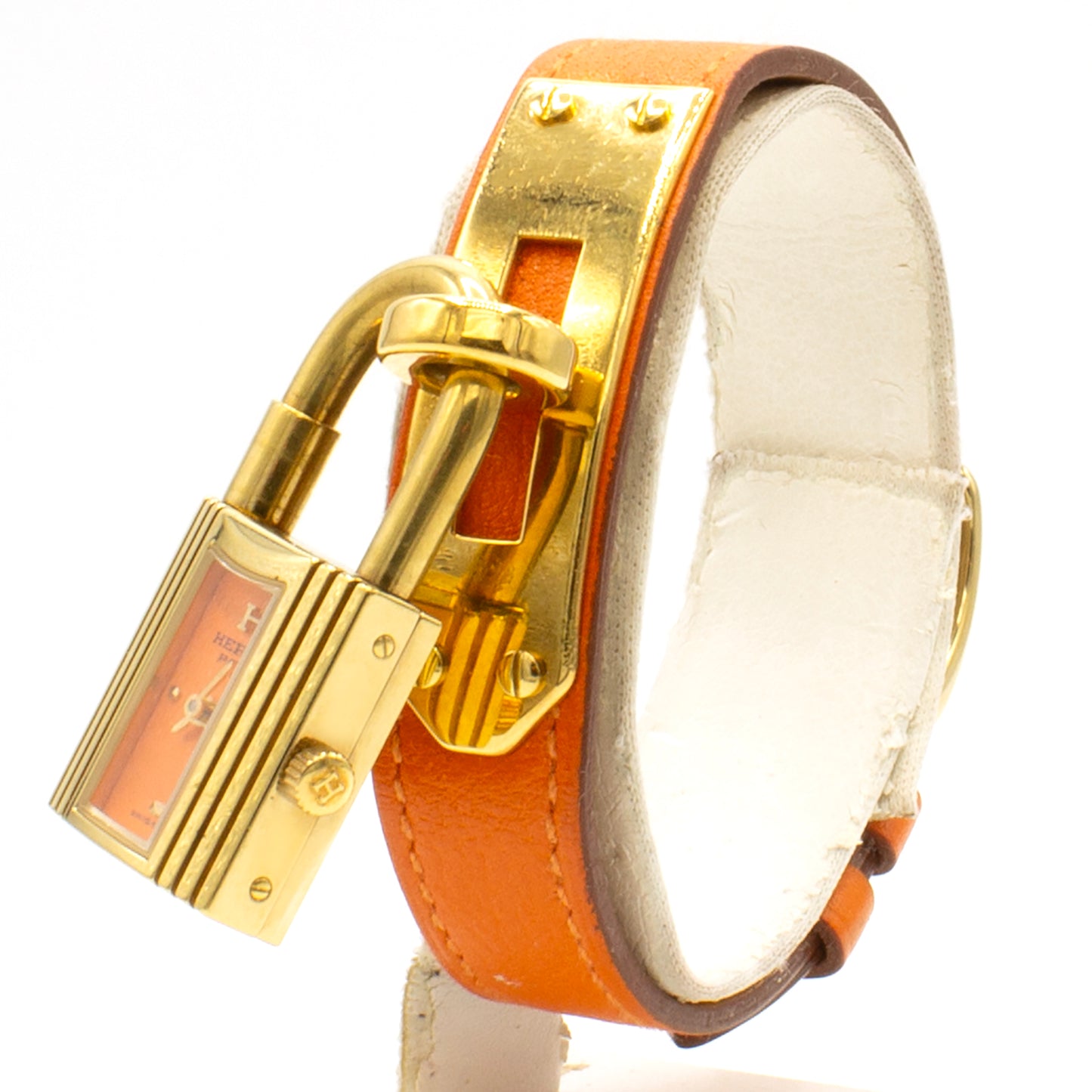 Hermès Kelly orange watch