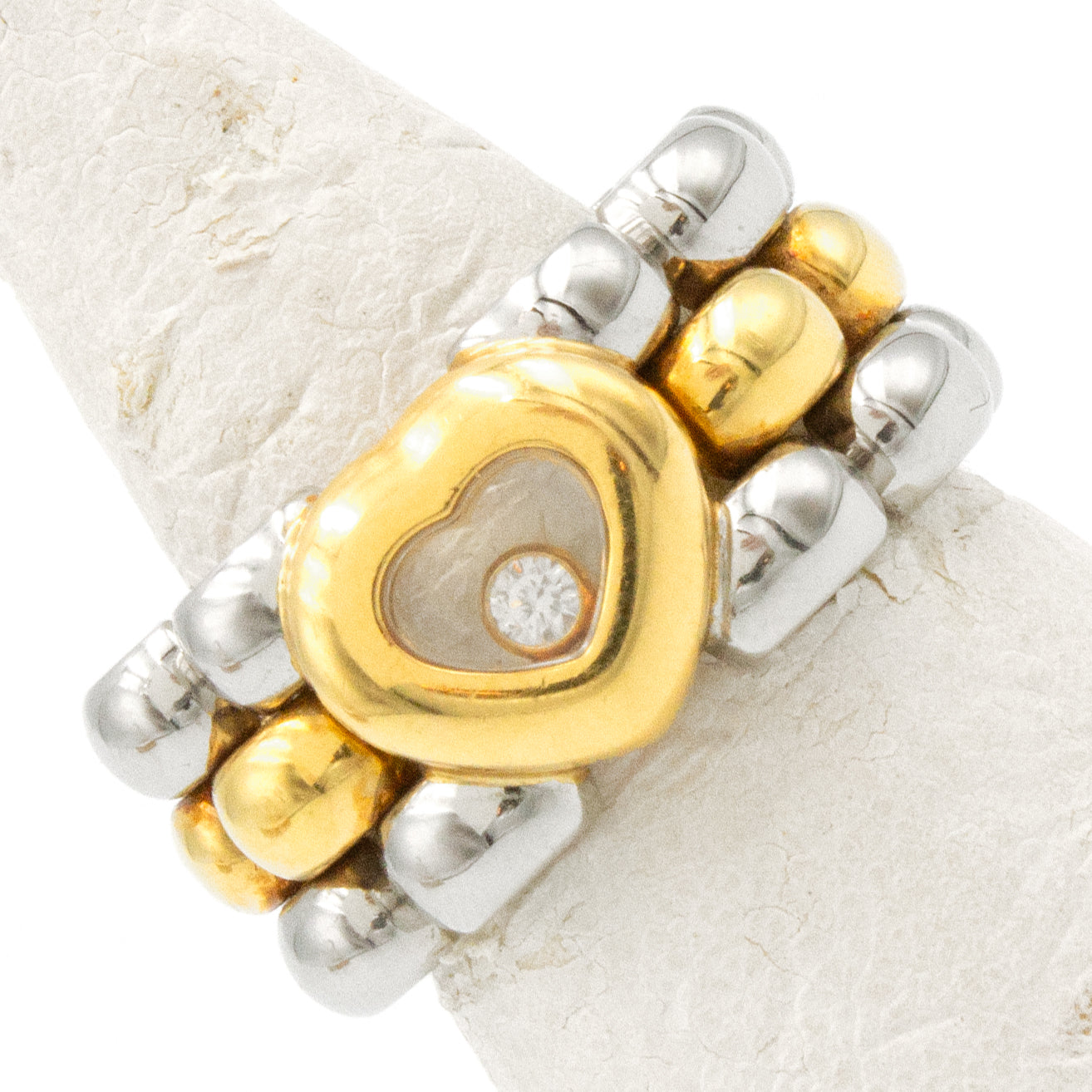 Chopard Happy Diamonds yellow gold ring Sz 52