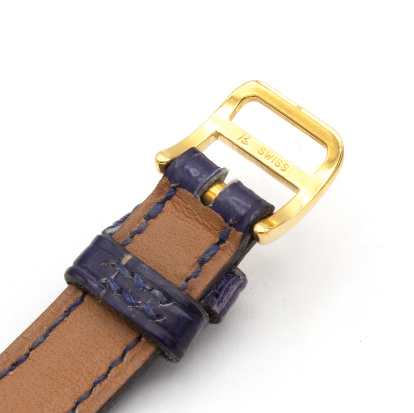 Hermès Sellier 24mm watch - croco coloris violet