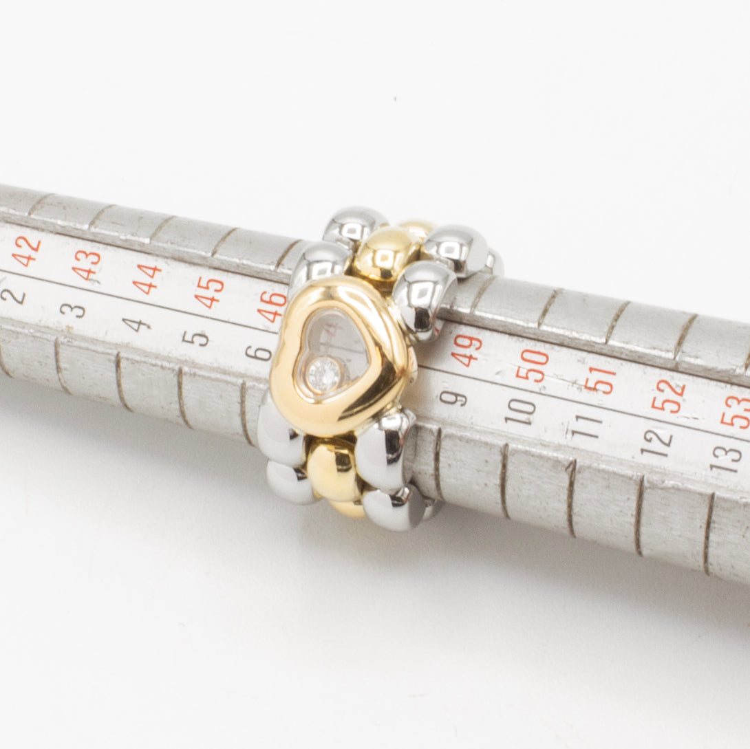 Chopard Happy Diamonds yellow gold ring Sz 48