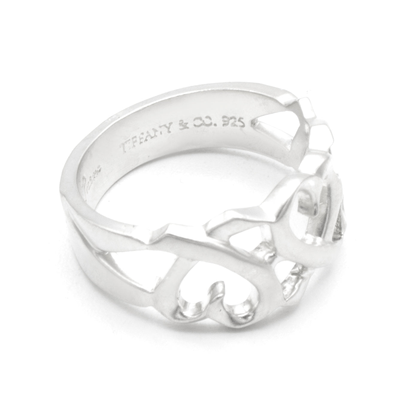 Tiffany & Co Triple Loving Heart ring SIZE 52
