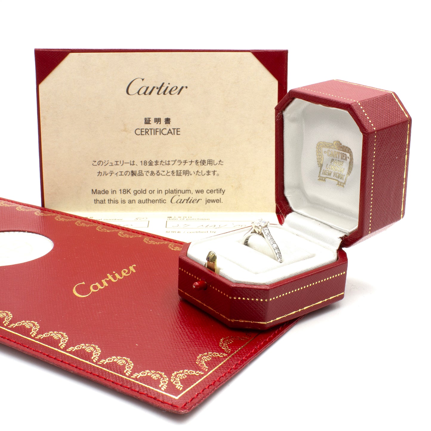 Cartier Solitaire 1895 ring 0,48ct Sz 50