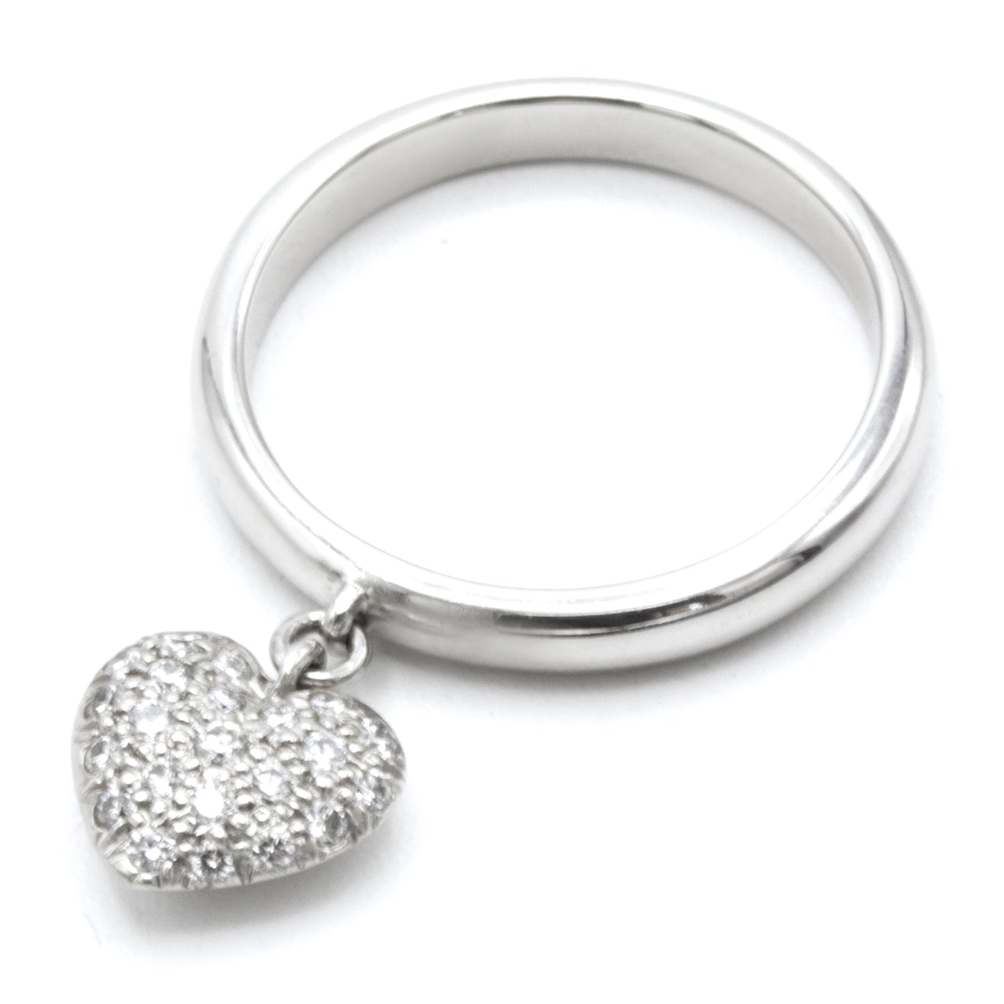Tiffany & Co Heart platinium ring SIZE 53,5
