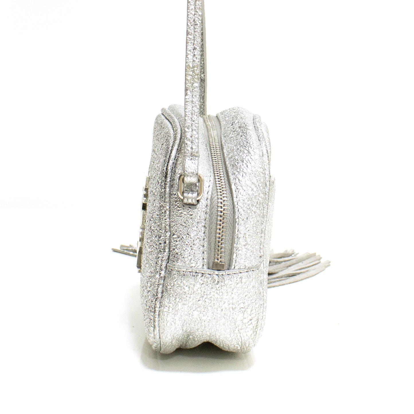 Yves Saint Laurent Blogger sparkling silver bag