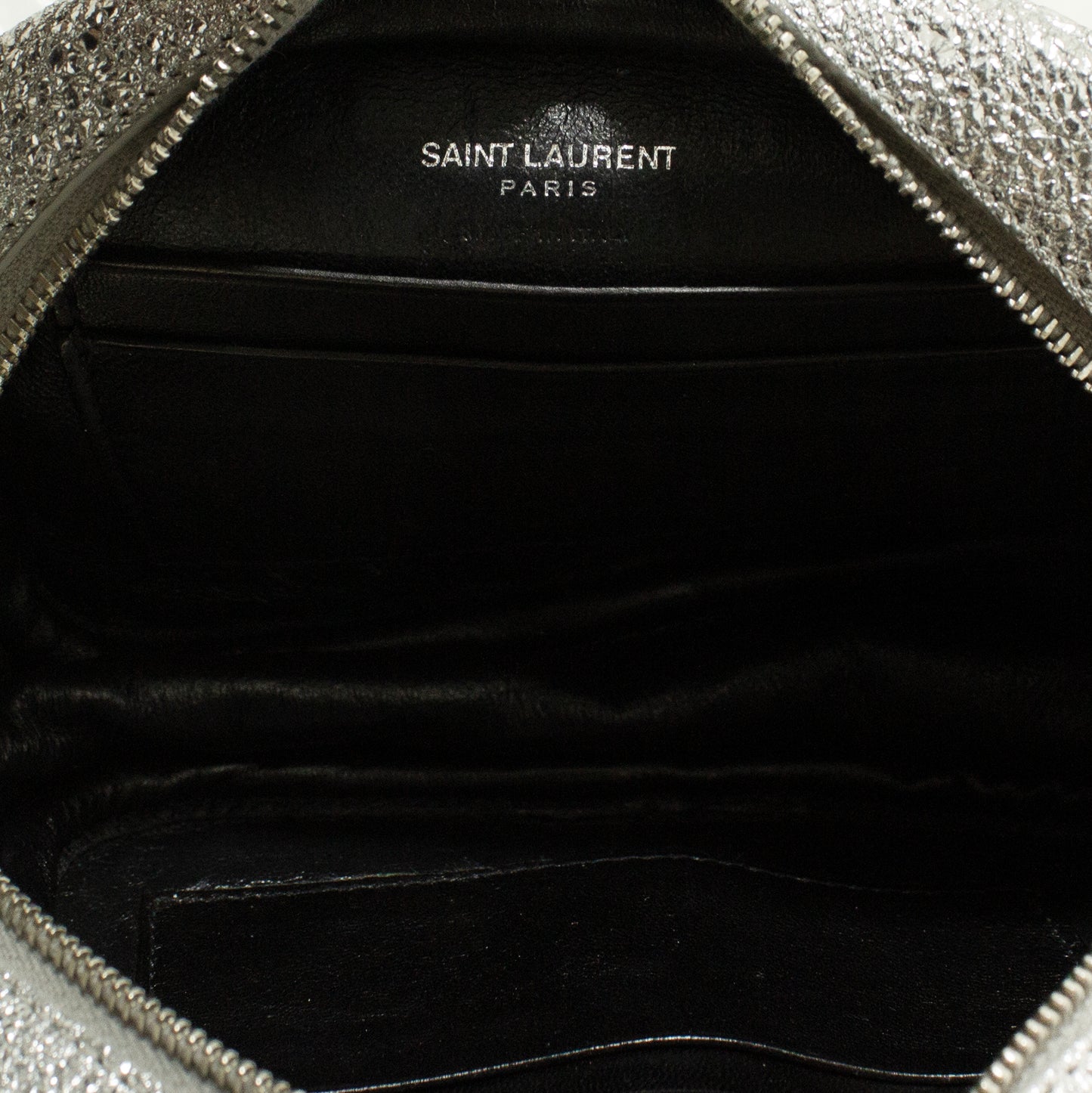 Yves Saint Laurent Blogger sparkling silver bag