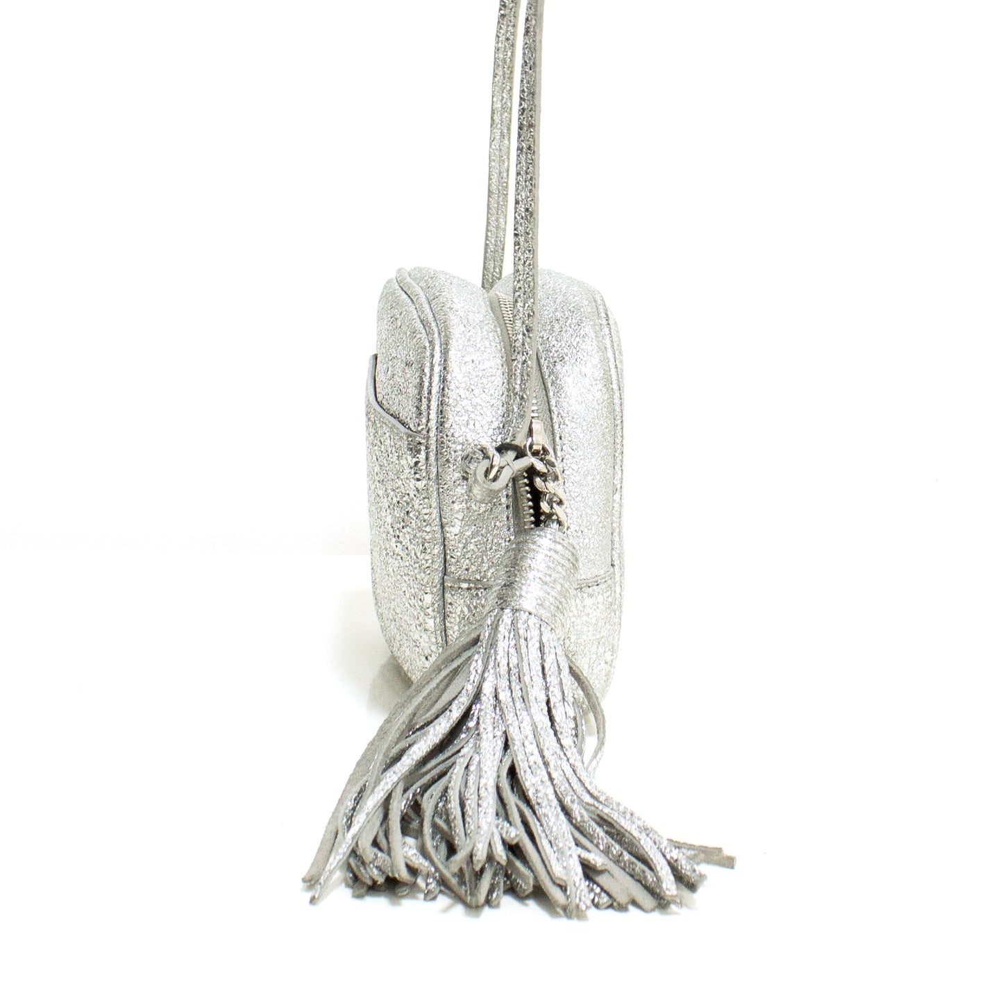 Yves Saint Laurent Blogger sparkling silver bag