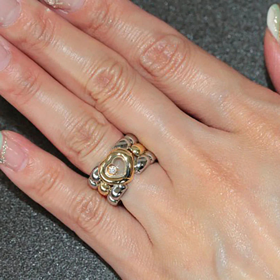 Chopard Happy Diamonds yellow gold ring Sz 52,5