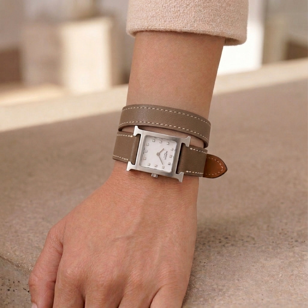 Hermès Heure H HH1.210 diamonds watch