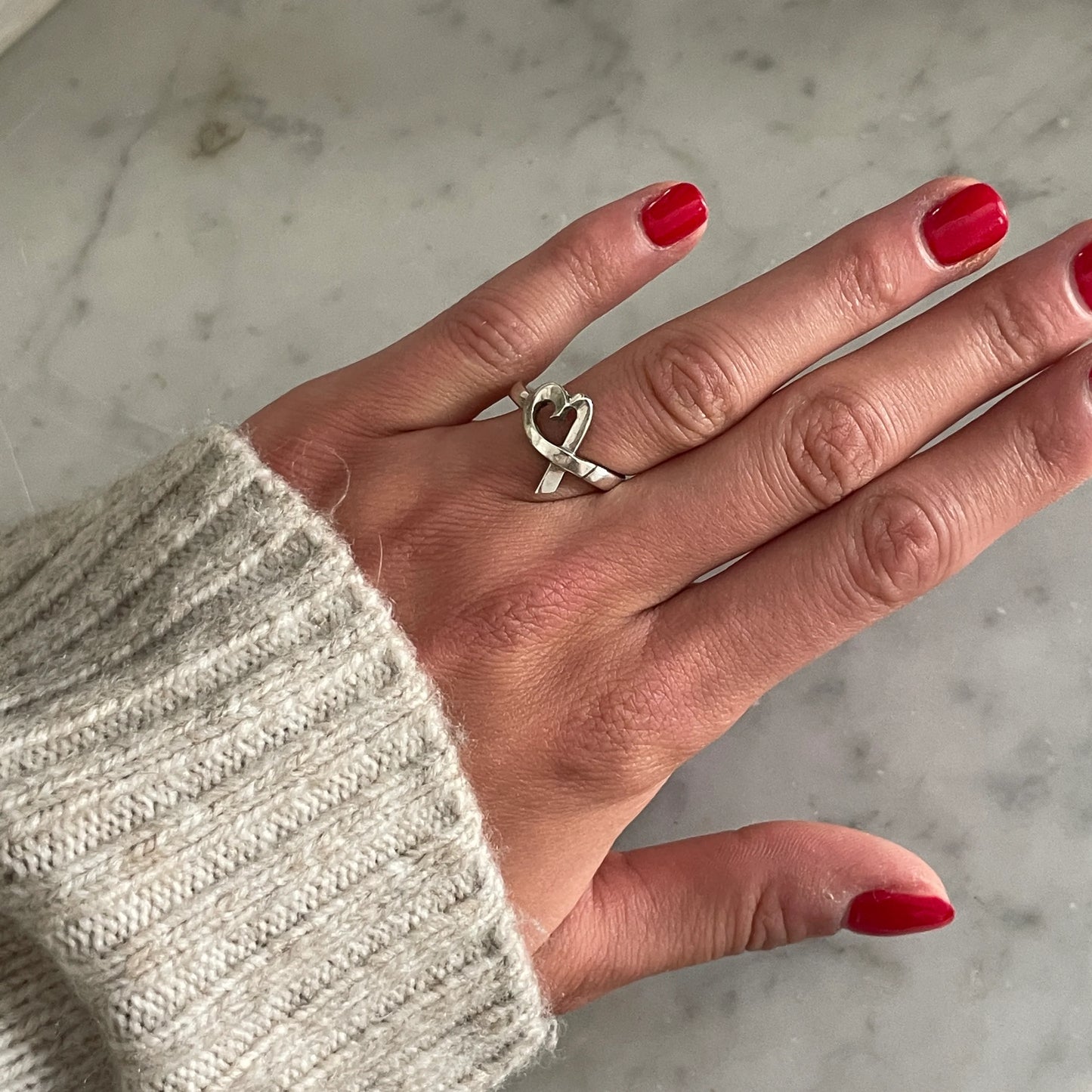 Tiffany & Co Loving Heart ring SIZE 47