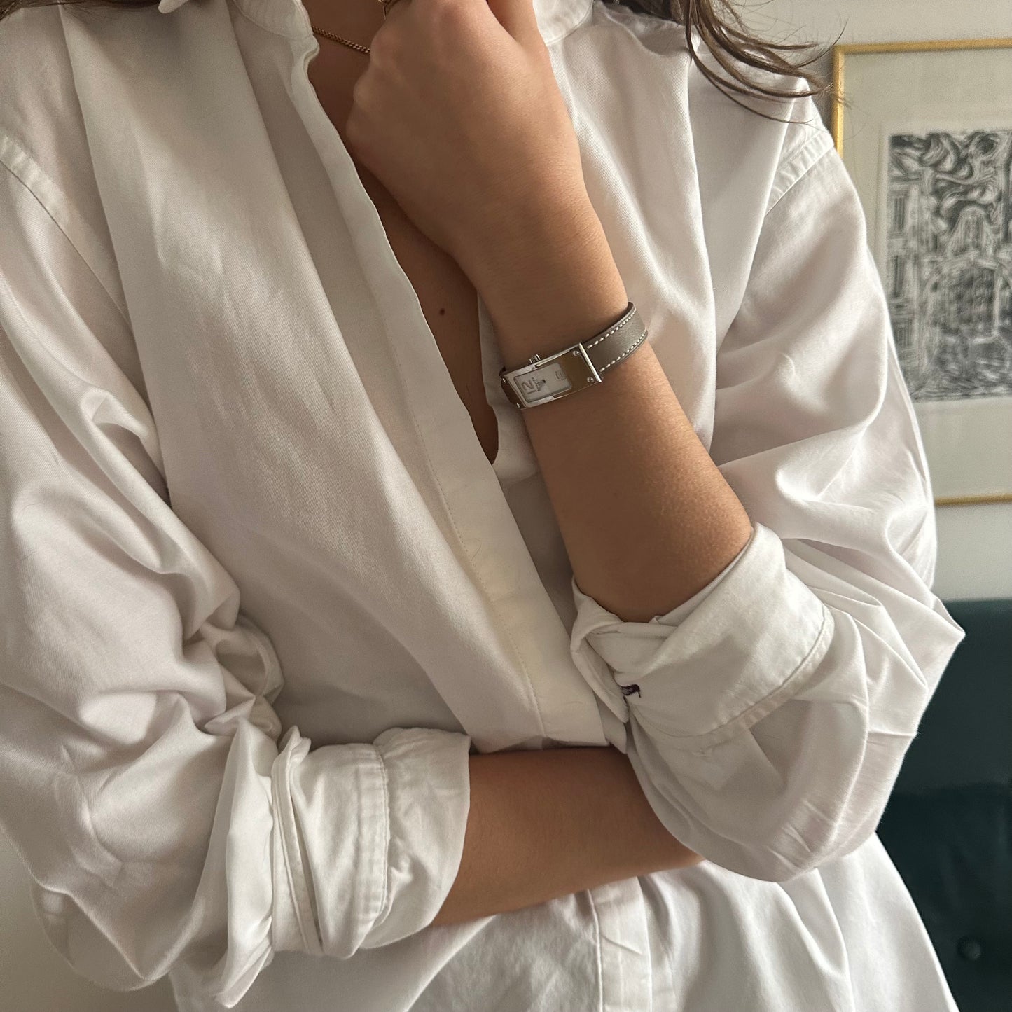 Hermès Kelly II etoupe watch