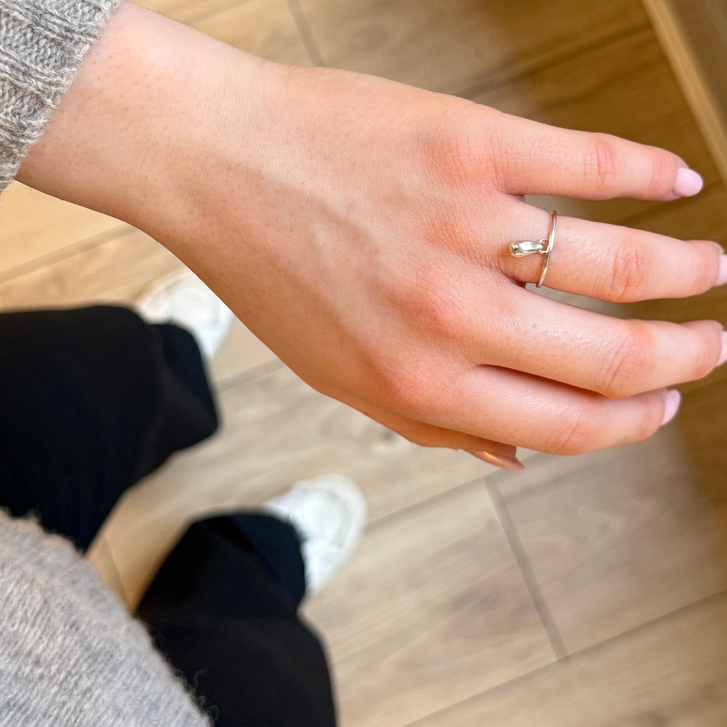 Tiffany & Co Teardrop argent ring SIZE 52