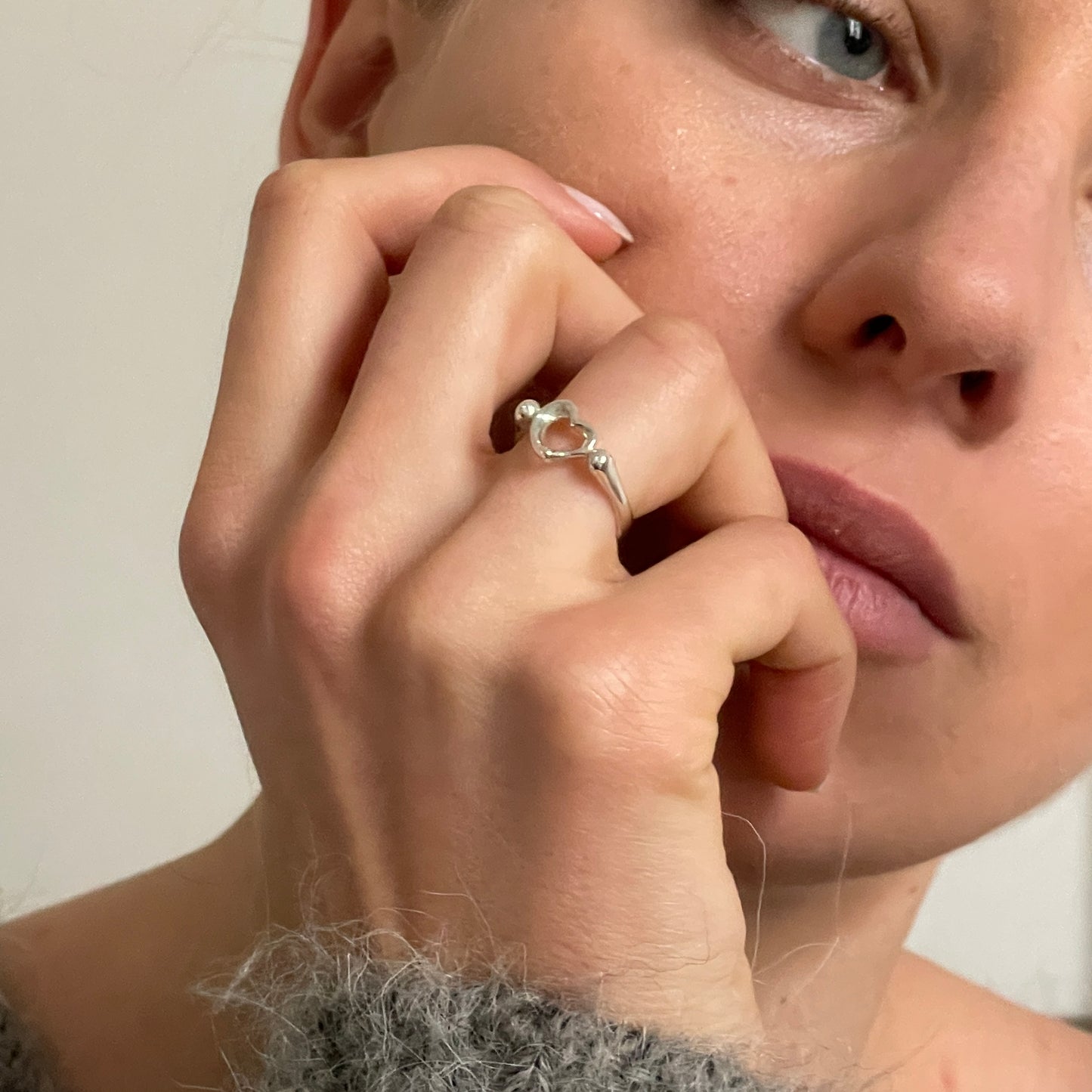 Tiffany & Co Open Heart Elsa Peretti ring SIZE 48,5