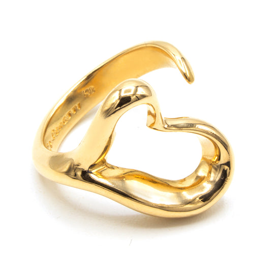 Tiffany & Co Open Heart 18K ring SIZE 50