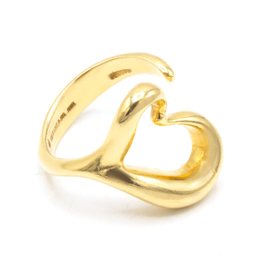 Tiffany Open Heart 18K ring SIZE 50,5