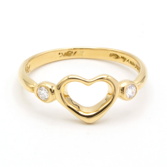 Tiffany & Co Open Heart 18K diamonds ring SIZE 47,5