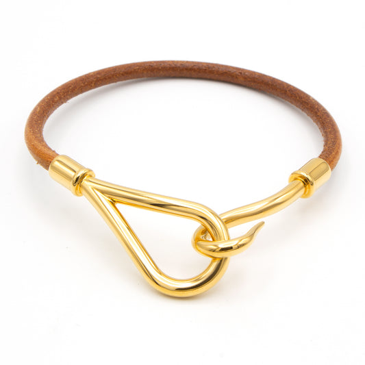 Hermes Jumbo bracelet simple tour & natural leather