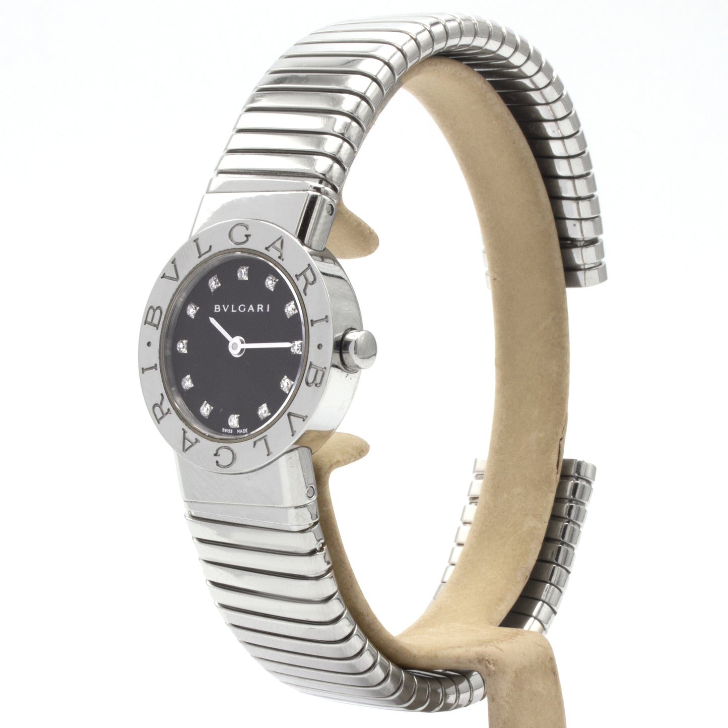 Bulgari Tubogas BB232TS 12 diamonds watch