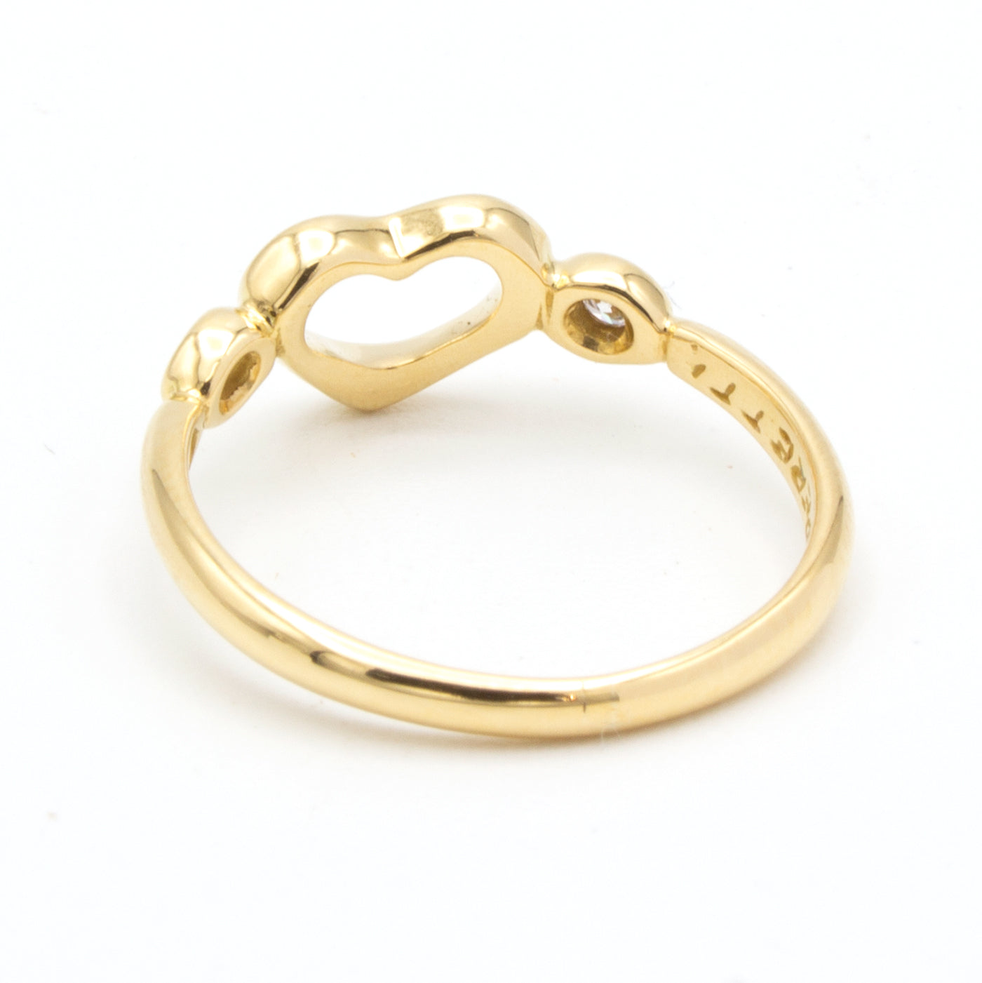 Tiffany & Co Open Heart 18K diamonds ring SIZE 47,5