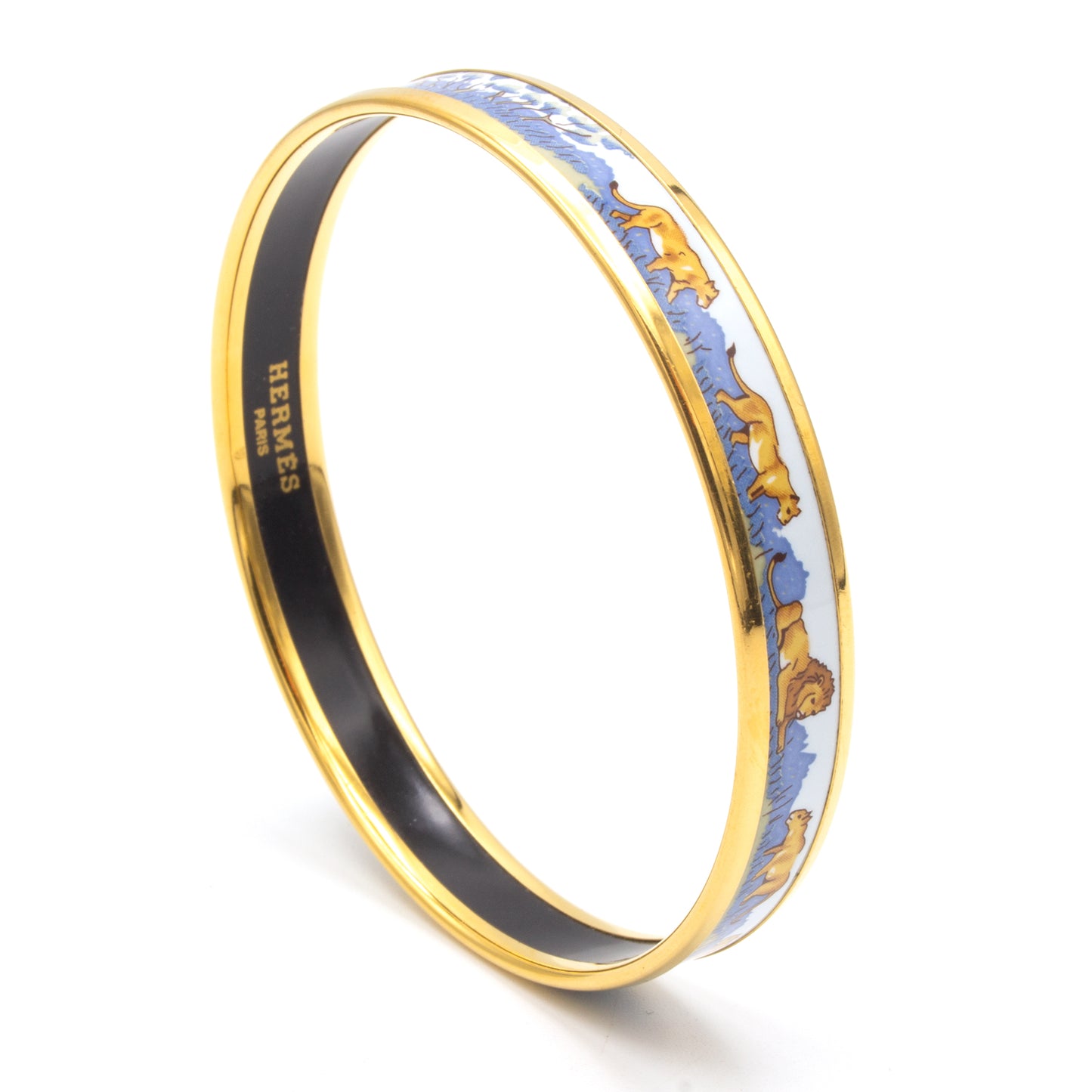 Hermes enamel lions bracelet
