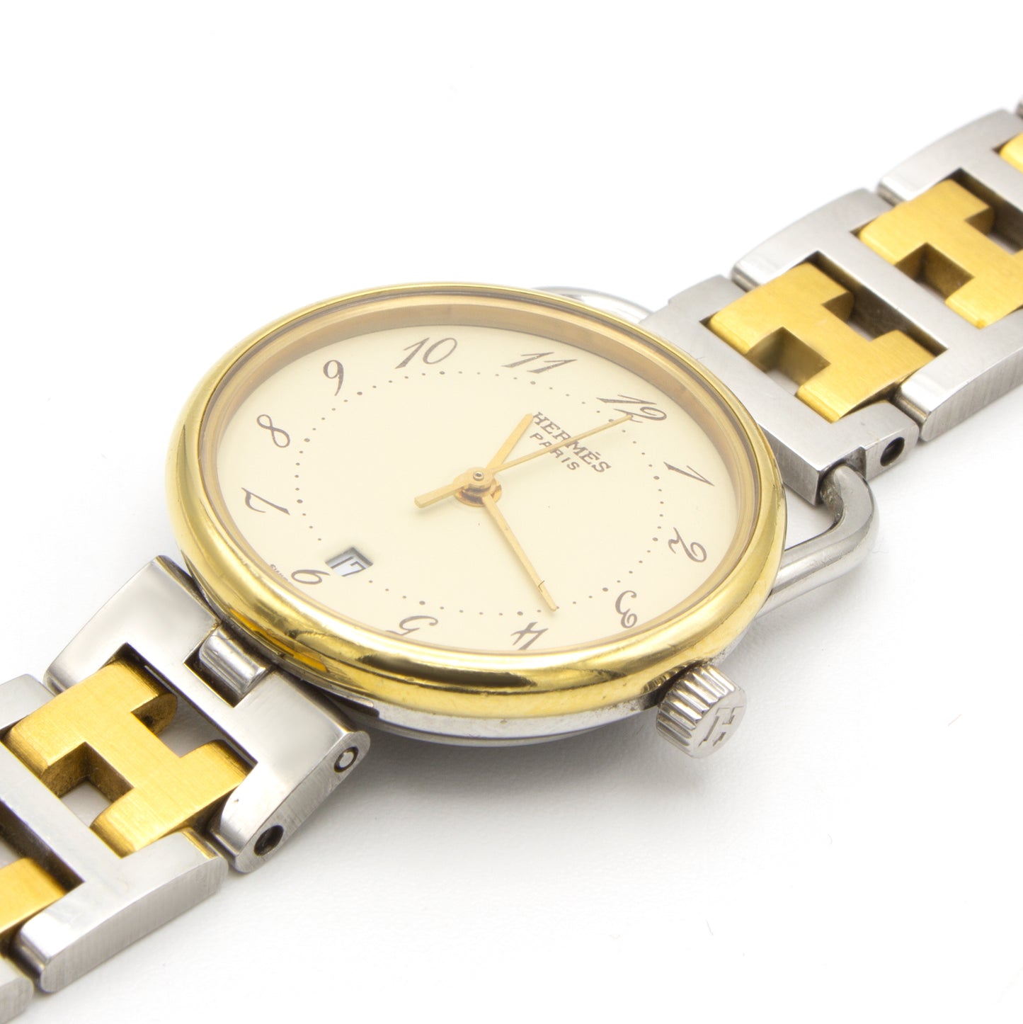 Hermes Arceau lady's watch 25mm w/ calendar