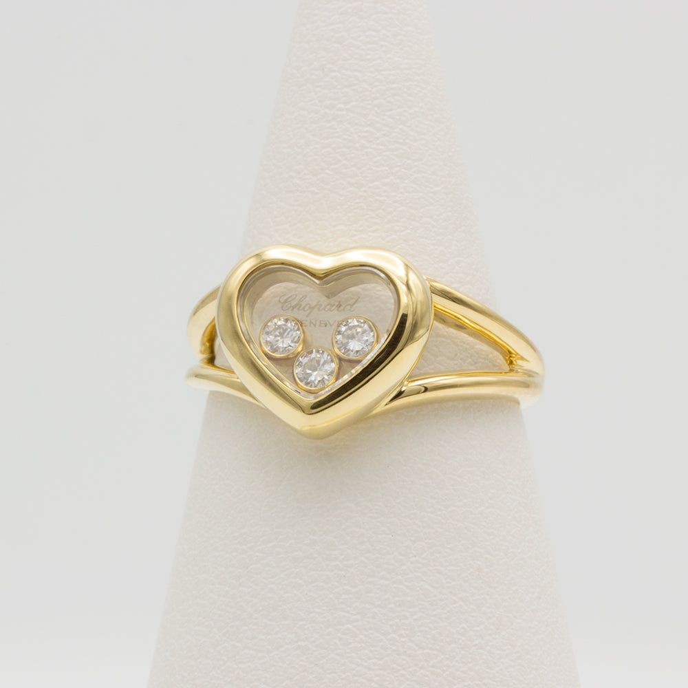 Chopard Happy Diamonds yellow gold ring SIZE 52