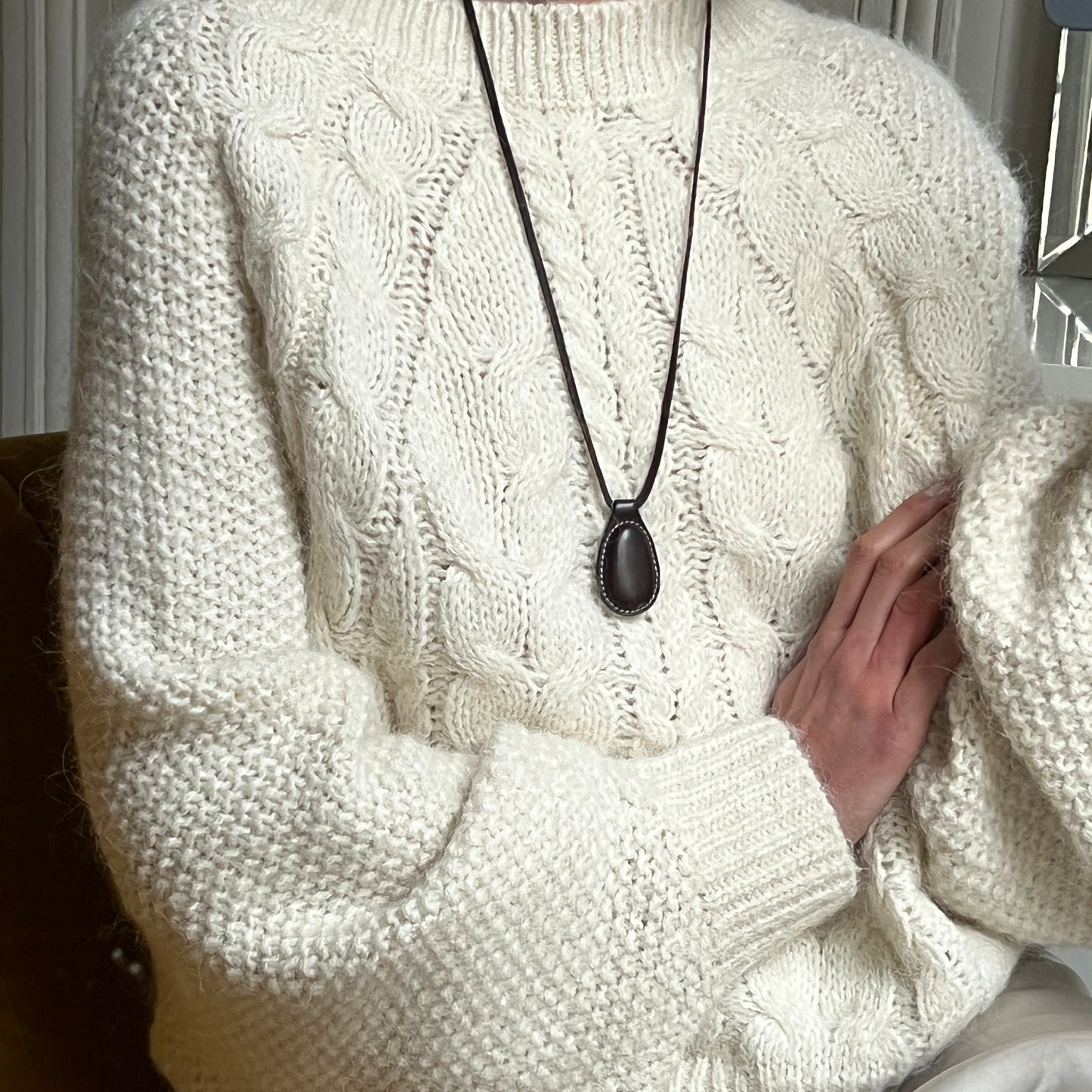 Hermès Leather necklace