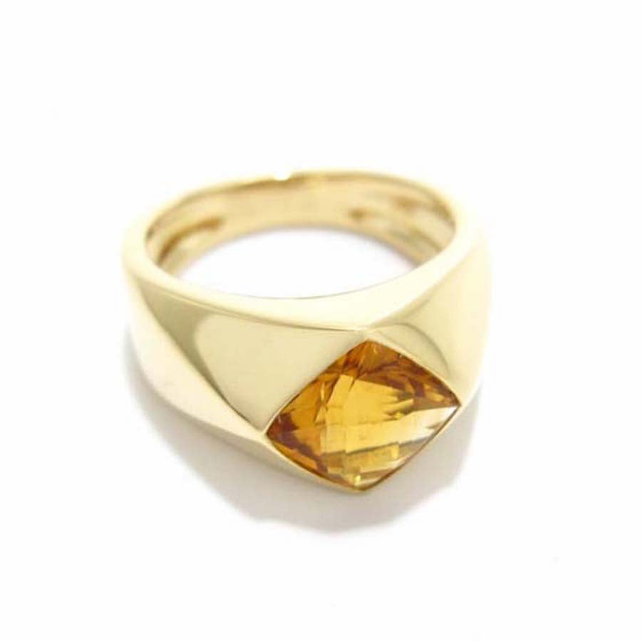 Chanel citrine ring Sz 49,5
