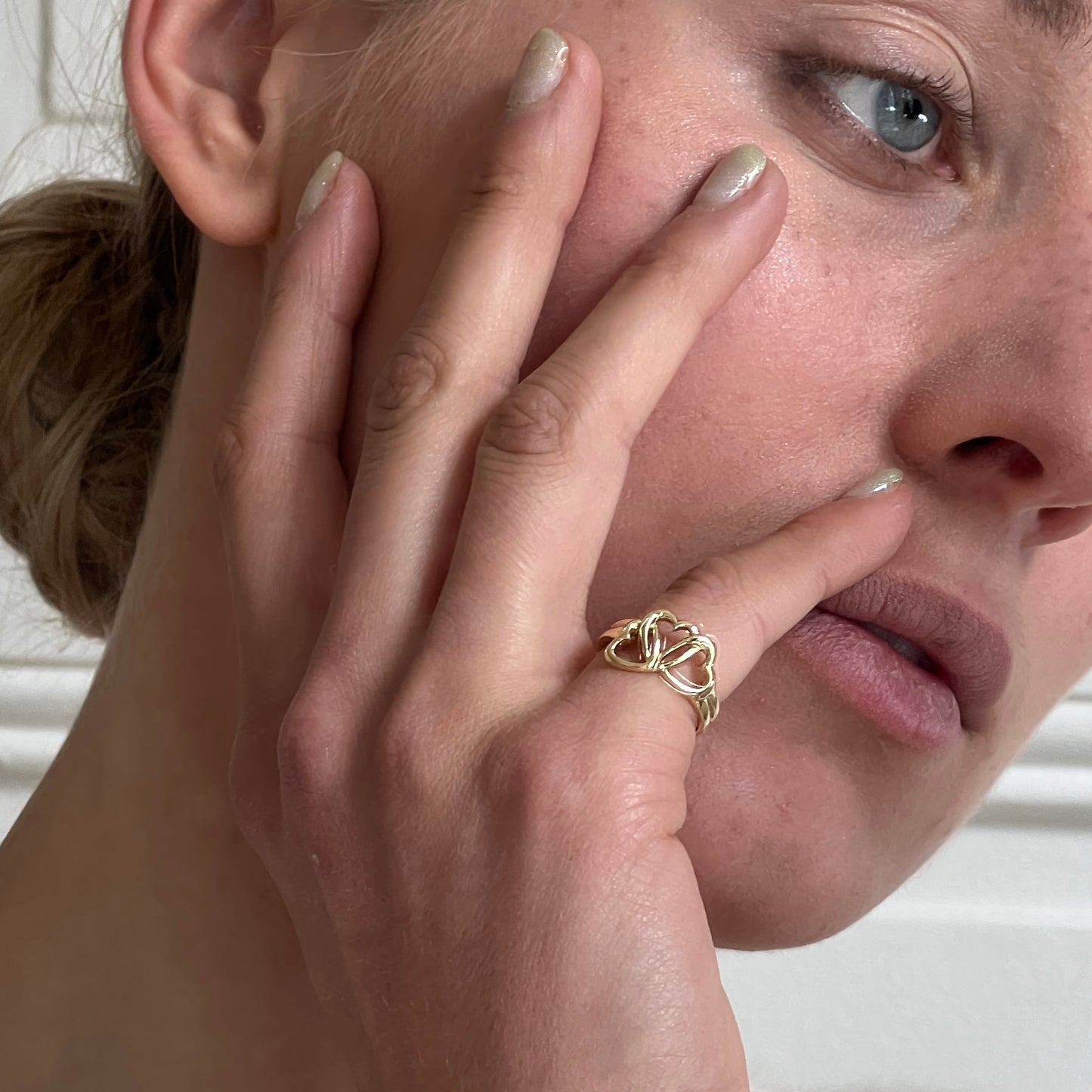 Tiffany & Co Triple Heart ring SIZE 48