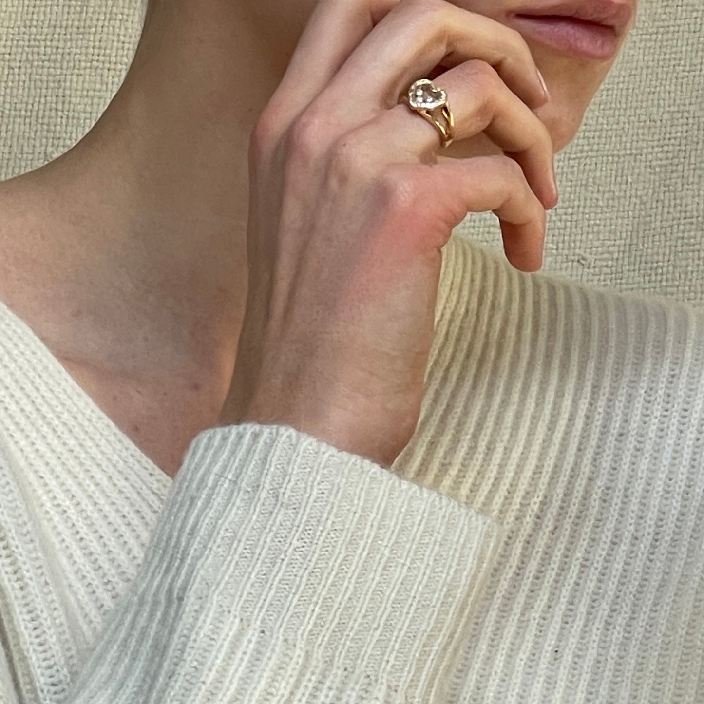 Chopard Happy Diamonds yellow gold ring Sz 50