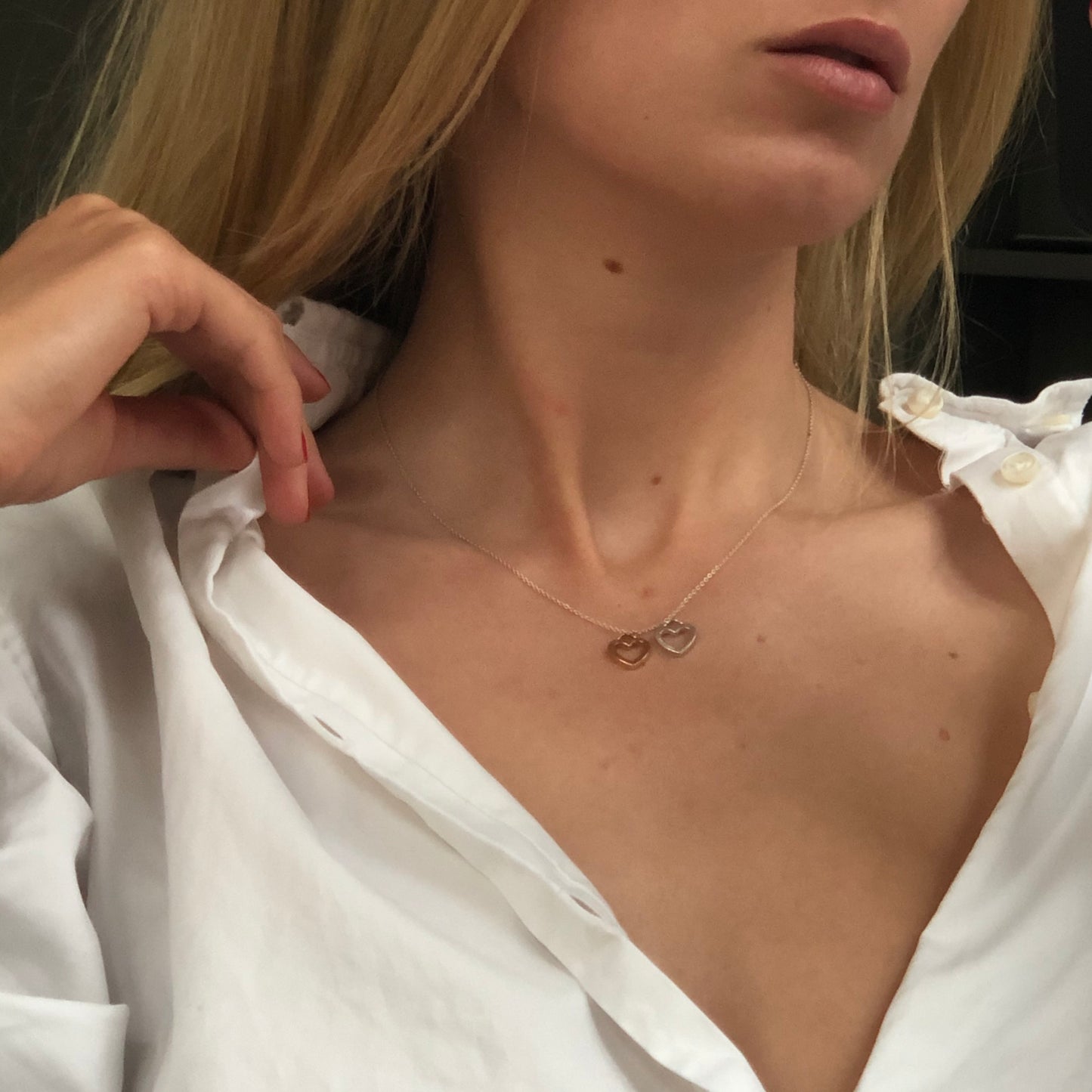 Tiffany & Co Twin Sentimental heart necklace