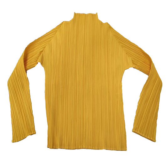 Issey Miyake Pleats Please yellow top