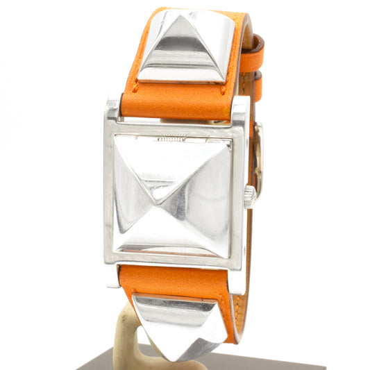 Hermès Médor silver watch