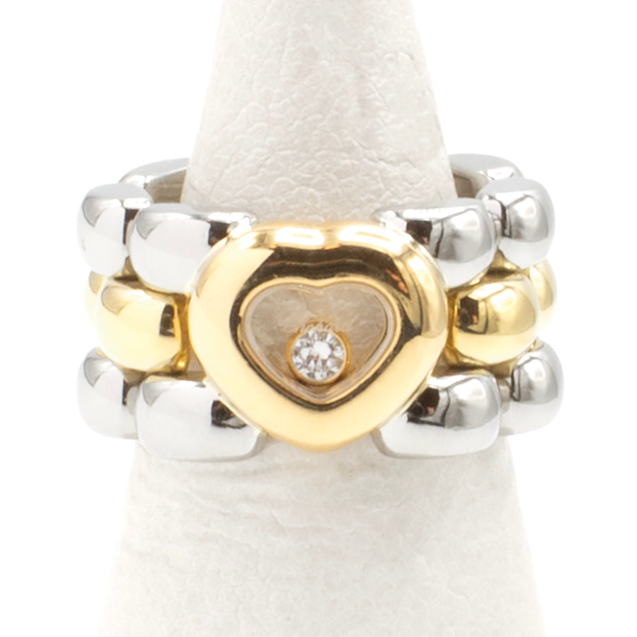 Chopard Happy Diamonds yellow gold ring Sz 48