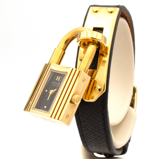 Hermès Kelly plaqué or watch