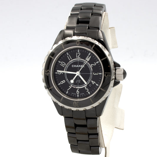 Chanel J12 black ceramic watch 33mm