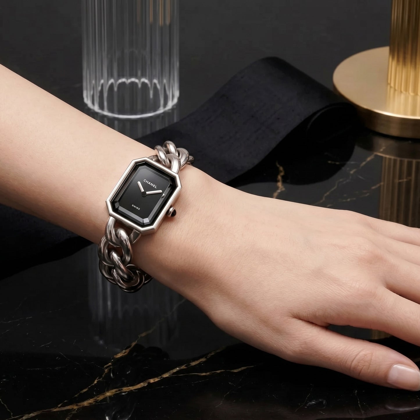 Chanel Premiere Chain Watch Bracelet Size L
