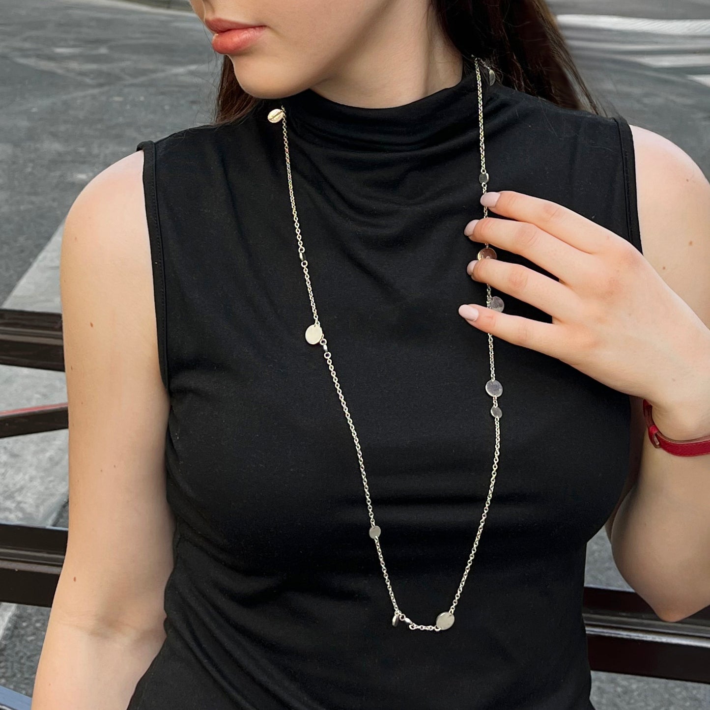 Hermès Ex-Libris 80 long necklace