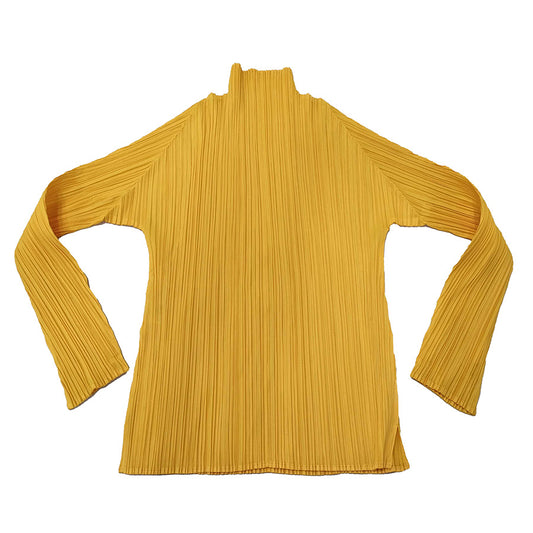 Issey Miyake Pleats Please yellow top